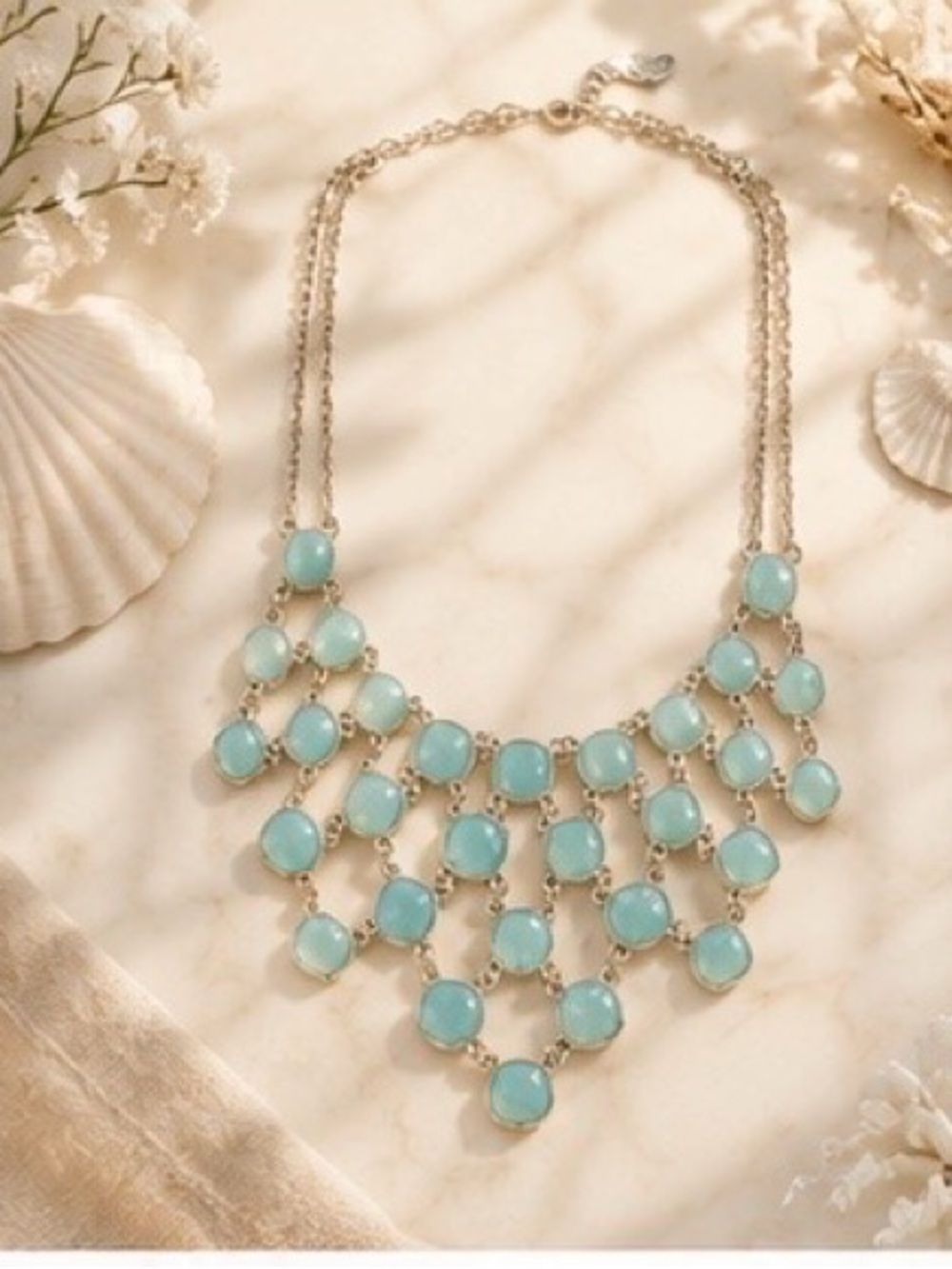New York & Company
Aqua Statement Bib Necklace
Silver Tone Coastal Jewelry
